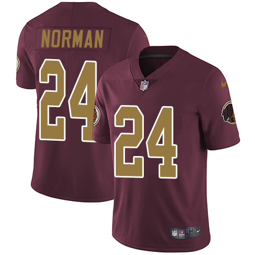 Nike Redskins #24 Josh Norman Burgundy Red Alternate Youth Stitched NFL Vapor Untouchable Limited Jersey - Click Image to Close